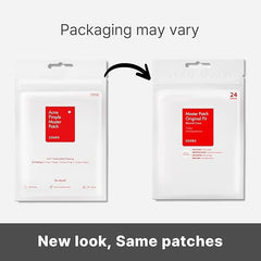 COSRX patch dots on skin demonstrate targeted blemish care.