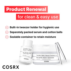 COSRX blemish serum applied to a small blemish for quick absorption