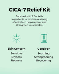 COSRX Cica Relief Kit cream tube closeup highlighting moisture for sensitive skin