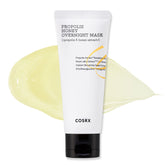 COSRX Full Fit Propolis Honey Overnight Mask bottle close-up for hydration.