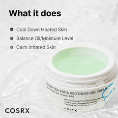COSRX Hydrium gel-cream jar close-up emphasizing the soothing gel texture.