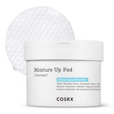 COSRX Moisture Up Pads box packaging for easy daily use and cleansing benefits