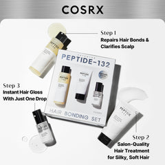 COSRX Peptide-132 Hair Treatment tube boosts bond repair and conditioning.
