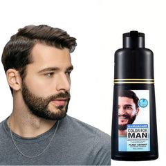 COSYAGE Black Beard Dye Shampoo bottle for fast, no-mess gray coverage at home.