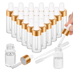 COTOM mini 10ml dropper bottle in clear glass for essential oils