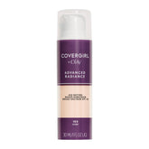 CoverGirl Advanced Radiance foundation bottle with radiant, anti-aging formula for flawless skin