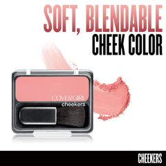 CoverGirl Cheekers Pretty Peach blush applies smoothly for a natural glow.
