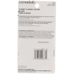 Brush-on application for even coverage of CoverGirl Soft Mink blush