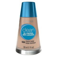 CoverGirl Clean Oil Control Foundation in Classic Beige 530 delivers shine control and lightweight coverage.