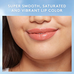 CoverGirl Exhibitionist lipstick application demonstrates even color distribution