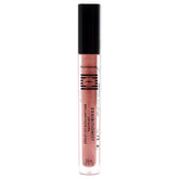 CoverGirl Exhibitionist Lip Gloss Tiger Eye on lips delivering high shine and hydration.