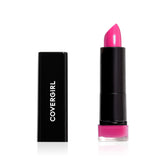 CoverGirl Exhibitionist Lipstick Bombshell Pink 425 tube with rich color and creamy formula.