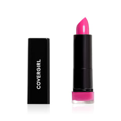 CoverGirl Exhibitionist Lipstick Bombshell Pink 425 tube with rich color and creamy formula.