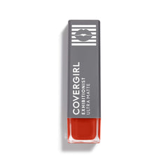 CoverGirl Exhibitionist lipstick application shows smooth glide and comfortable matte finish.