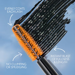 Lash Blast close-up on lashes for dramatic volume without flakes