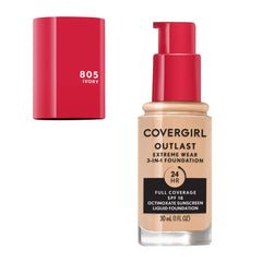 CoverGirl Outlast Extreme Wear application closeup highlights smooth blending you can build
