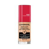 Covergirl Outlast Extreme Wear bottle pour signals long-lasting foundation readiness for all-day use.