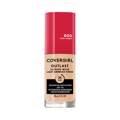 Covergirl Outlast Extreme Wear foundation bottle showing long-lasting coverage
