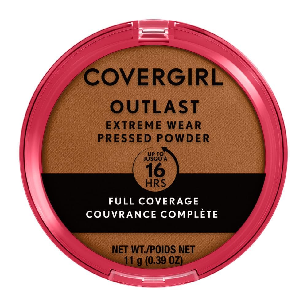 COVERGIRL Outlast Extreme Wear pressed powder Soft Sable compact for on-the-go touch-ups