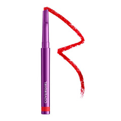 COVERGIRL Simply Ageless Lip Flip Liner Devoted Red defined close-up.