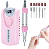 COYZU electric nail drill 35000rpm showing precise filing for acrylics at home