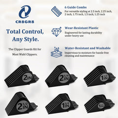 CR8GR8 six-piece guard set arranged for long-length options