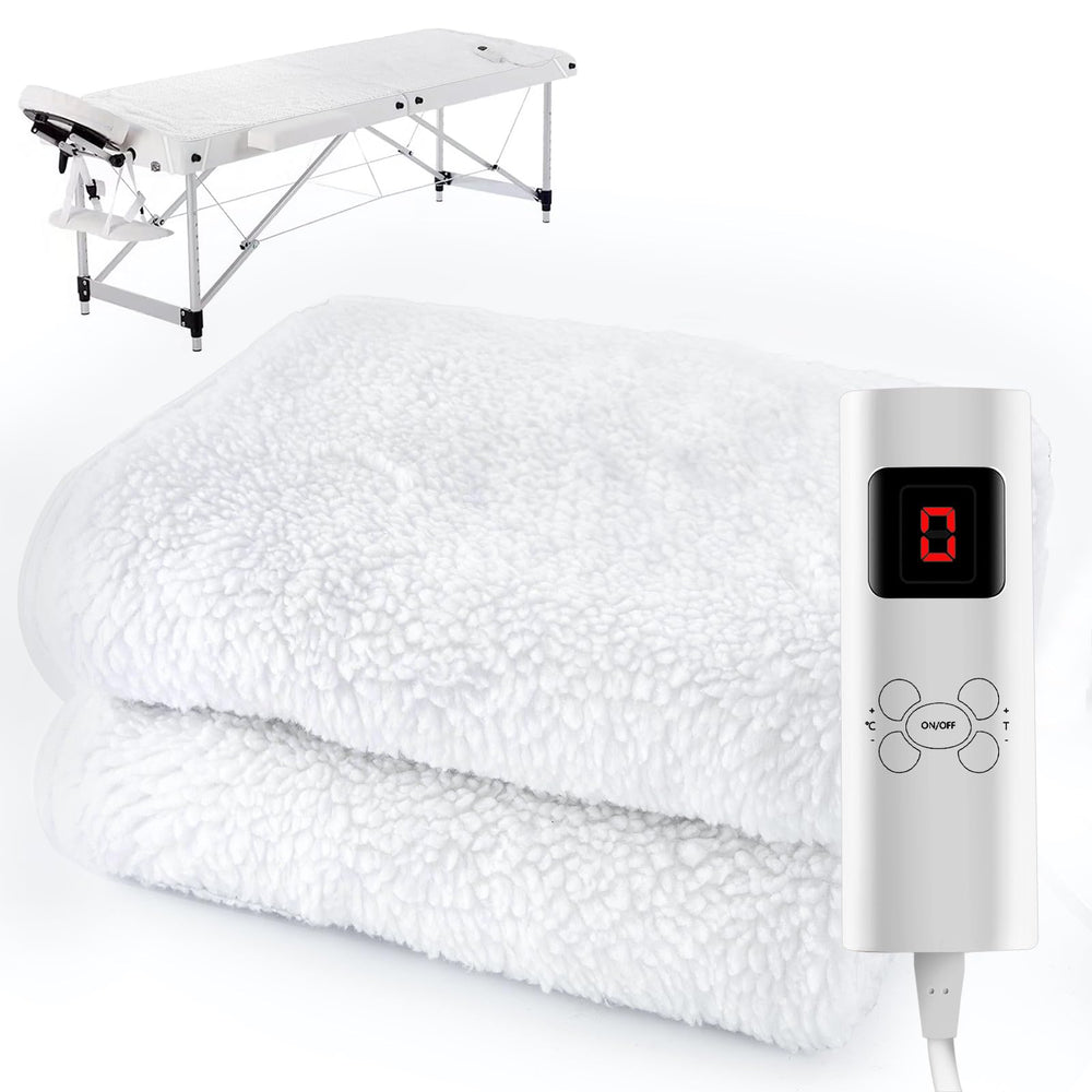 Crablux massage table heating pad close-up showing durable warmth for professional use.