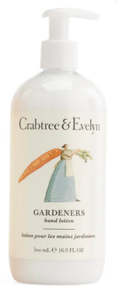 Crabtree & Evelyn Gardeners Hand Lotion bottle close-up for soft, hydrated hands