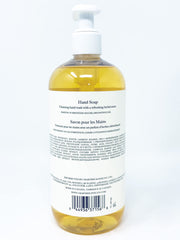Gardeners hand soap lather showing herbal fragrance and gentle cleansing action.