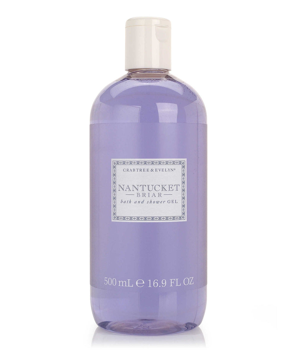 Crabtree & Evelyn Nantucket Briar bath gel bottle for a nourishing cleanse and soft fragrance.