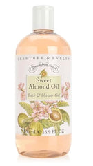 Crabtree & Evelyn Sweet Almond Oil bath gel lather showing silky texture.