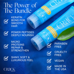 CRACK Hair Fix conditioner close-up shows keratin nourishment