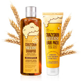 Crazy Skin Beer Shampoo & Hair Pack Set hero image, nourishes scalp and adds shine.