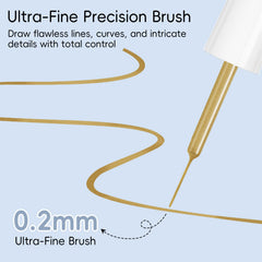 Creaglam Gold Gel Liner creates precise lines for swirls and accents.