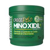 Crece Pelo hair mask 16oz bottle pour showing product texture and care routine