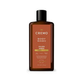 Cremo Rich-Lathering Golden Amber Body Wash bottle highlights rich lather for daily grooming.