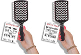 Cricket Static Free Fast Flo XL Vent Hair Brush Pack 2 for quick blow drying and detangling