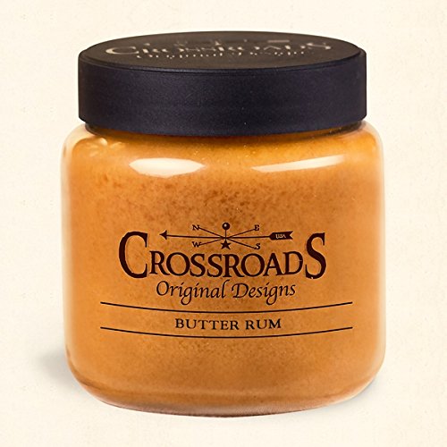 Crossroads Butter Rum Candle delivers a warm aroma for cozy evenings.