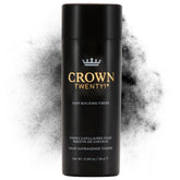 CROWN TWENTY1 Hair Building Fibers 28g bottle showing instant coverage for thinning hair