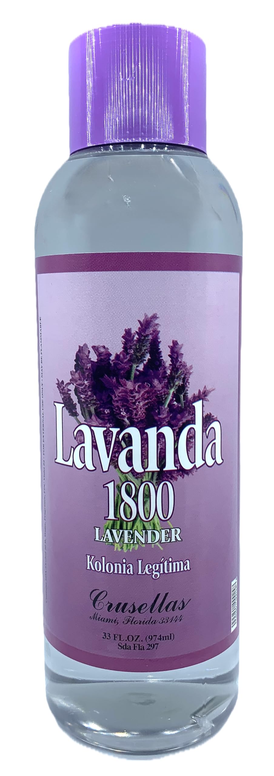 Crusellas Legitima 1800 Lavender bottle offers a calming, long-lasting fragrance for daily wear.