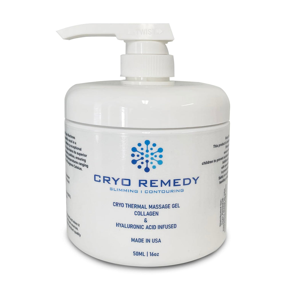 Cryo Remedy cryo-skin conductive gel packaging showcases premium protection during treatments.