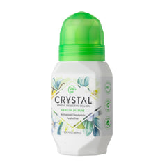 Crystal Essence aluminum-free formula badge on packaging indicates odor-control.