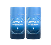 Crystal Essence Sea Salt Sage packaging magnesium solid stick for 24-hour odor protection.