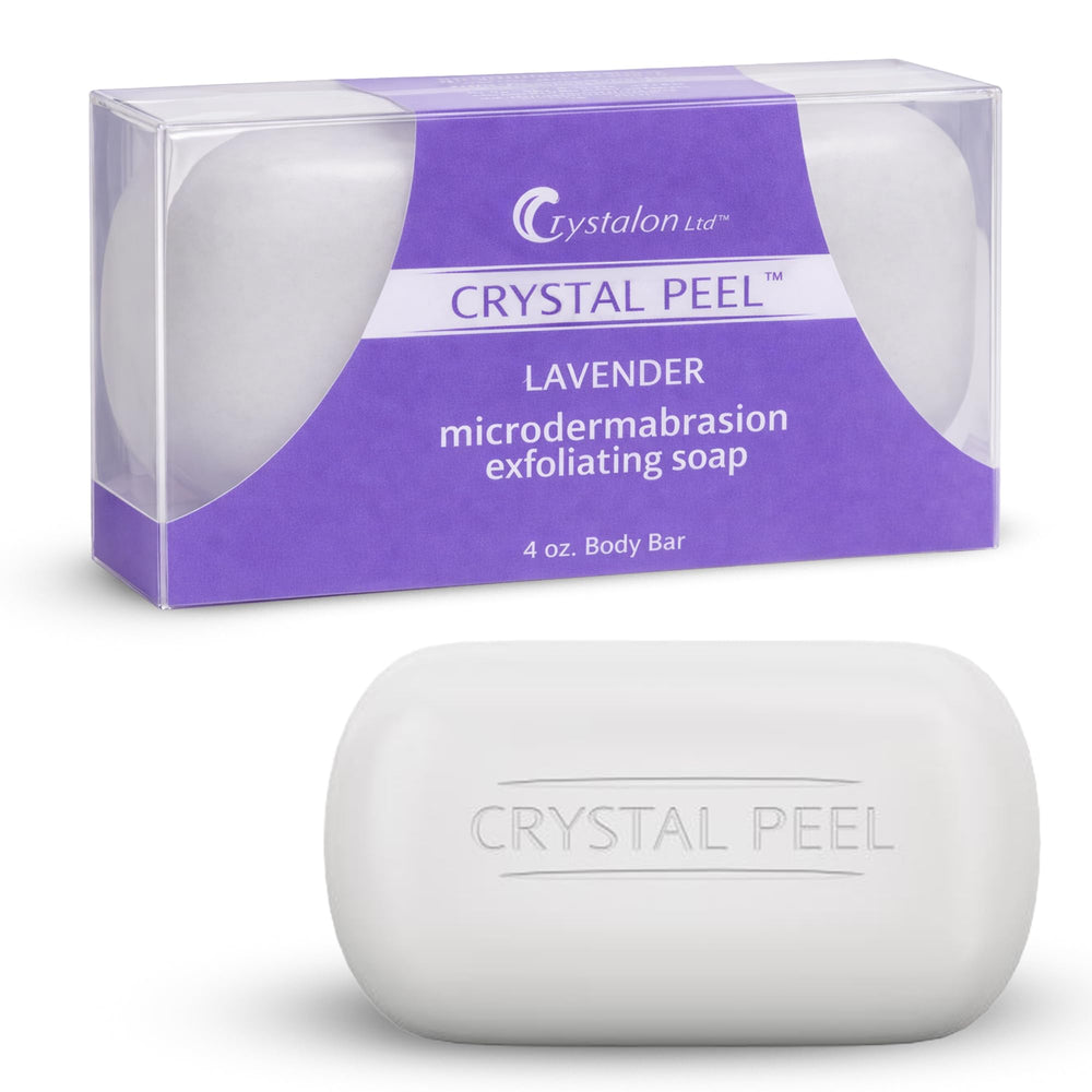 Crystal Peel microdermabrasion bar for at-home spa exfoliation and smoother skin.