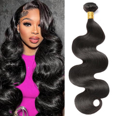 CSCHS 22-Inch body wave bundle close-up on weft highlighting density and gloss.