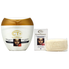 CT+ Clear Therapy cream and beauty bar, packshot, ideal for daily cleansing and hydration.