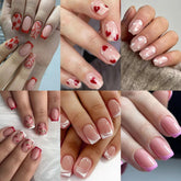 CTTHNBD 6-pack square nails with French tip for chic everyday wear