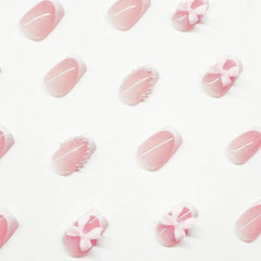 CTTHNBD glue on full cover nails offer glossy, durable finish