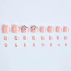 CTTHNBD short square press-on toenails for quick, stylish at-home manicures