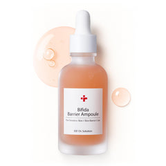 CU Dr. Solution Bifida Barrier Ampoule bottle on a clean surface, emphasizing hydration for refreshed skin